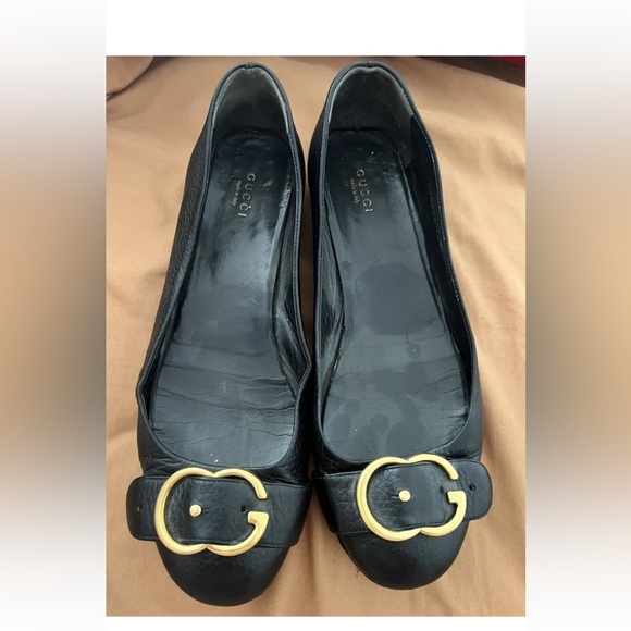 Gucci GG black Flats 40 / 10 - Picture 1 of 5
